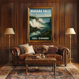 Niagara Falls Travel Photorealism Serenity Poster