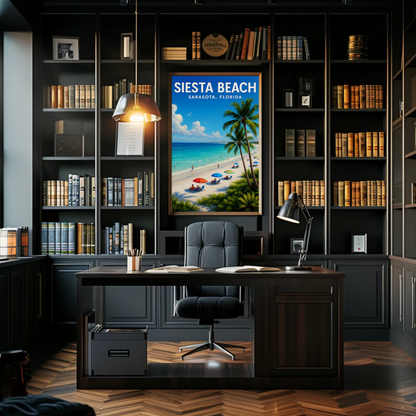 Siesta Beach Sarasota Florida Palm Coast Poster Poster