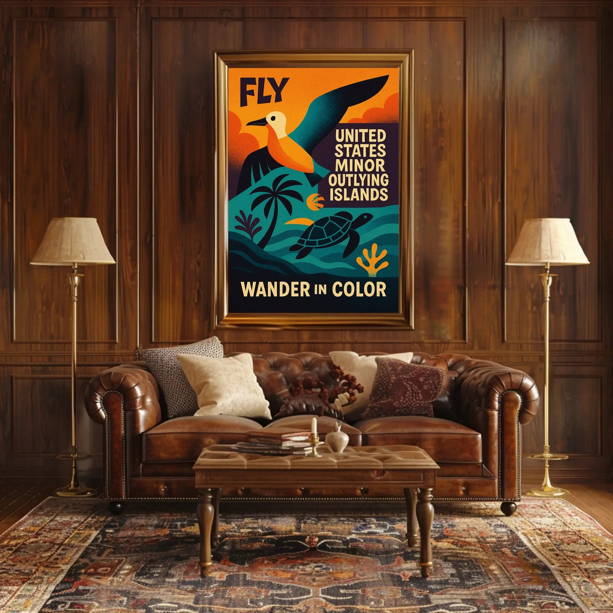 Wander in Color United States Minor Outlying Islands Poster