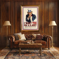 Uncle Sam Patriotic Military Recruitment Poster PosterGoat