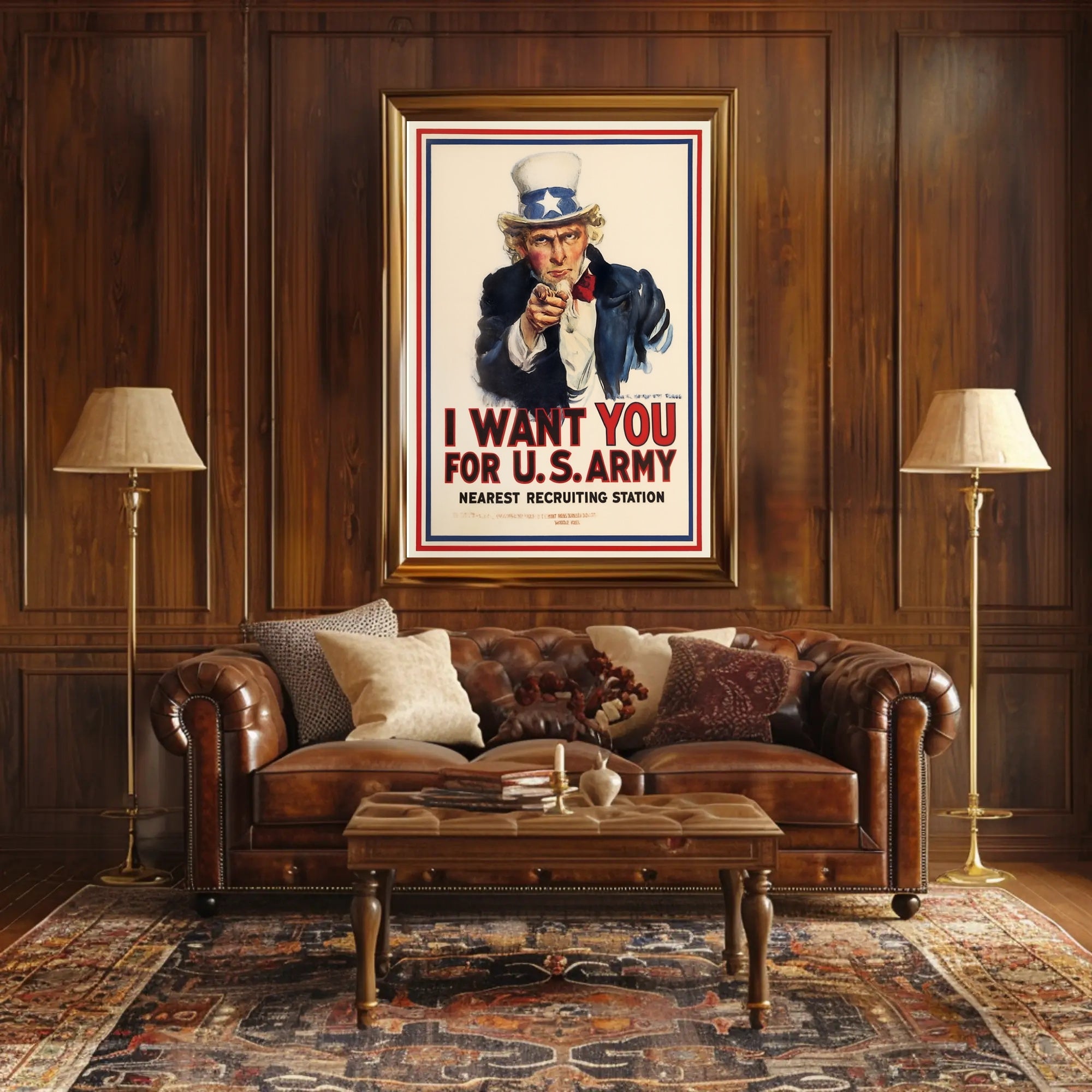 Uncle Sam Patriotic Military Recruitment Poster PosterGoat