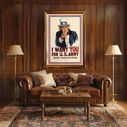 Uncle Sam Patriotic Military Recruitment Poster PosterGoat