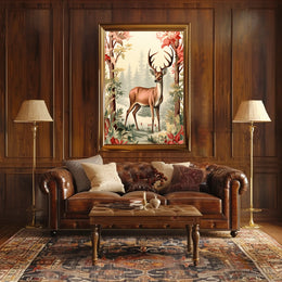 Majestic Deer In Autumn Forest Poster
