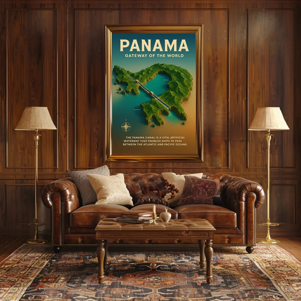 Panama Canal Gateway of the World Poster