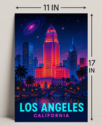 Los Angeles Nightscape Poster PosterGoat
