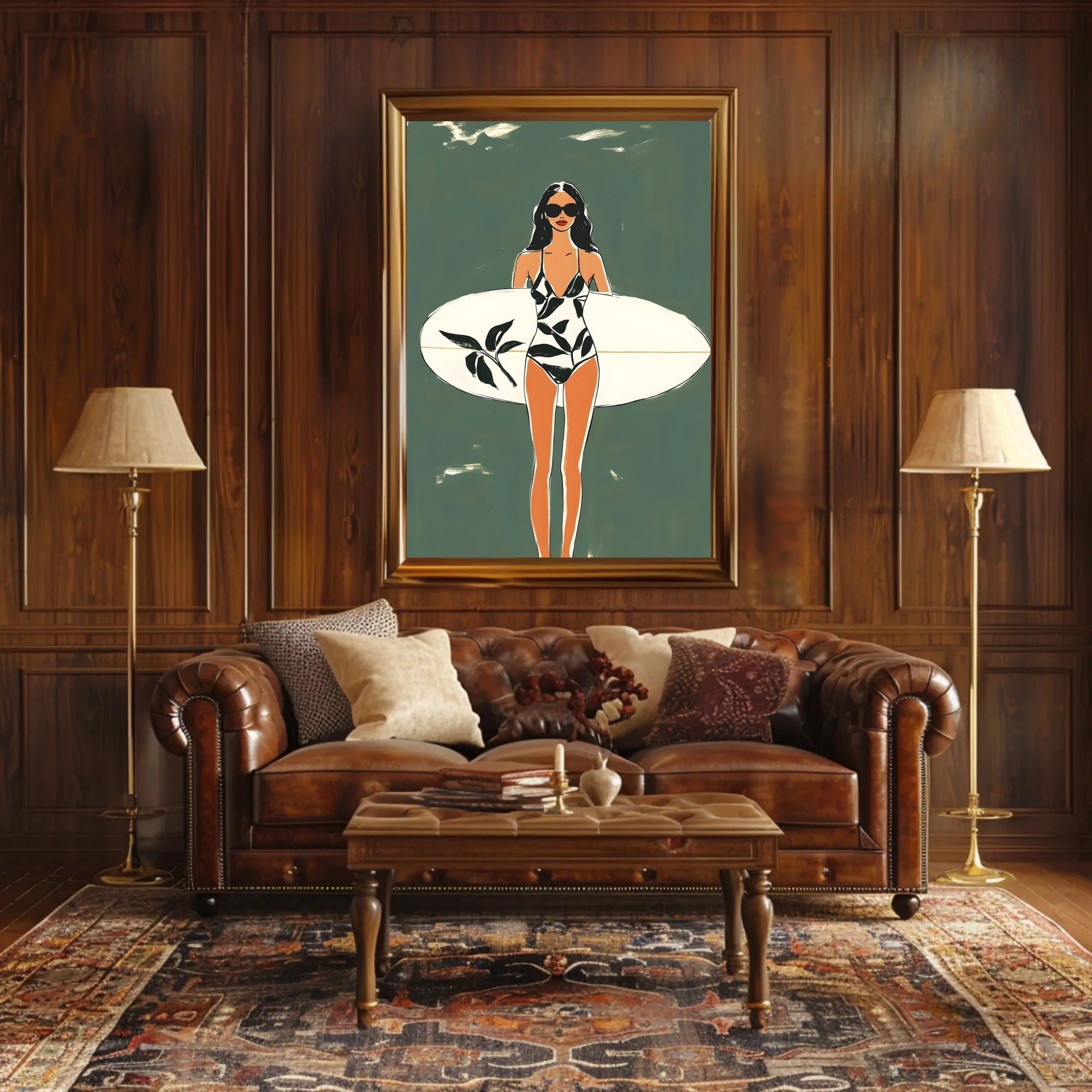 Surf Chic Poster Modern Beach Wall Art Print