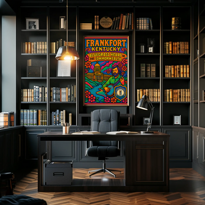 Frankfort Kentucky Bluegrass Capitol Travel Poster