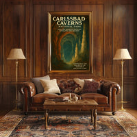 Carlsbad Caverns Vintage National Park Poster
