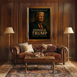 Donald Trump Portrait of Resolute Leadership Poster