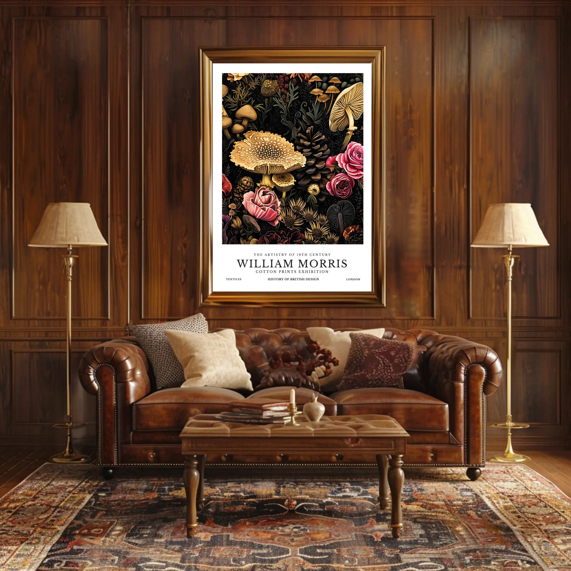 William Morris Cotton Prints Exhibition Poster