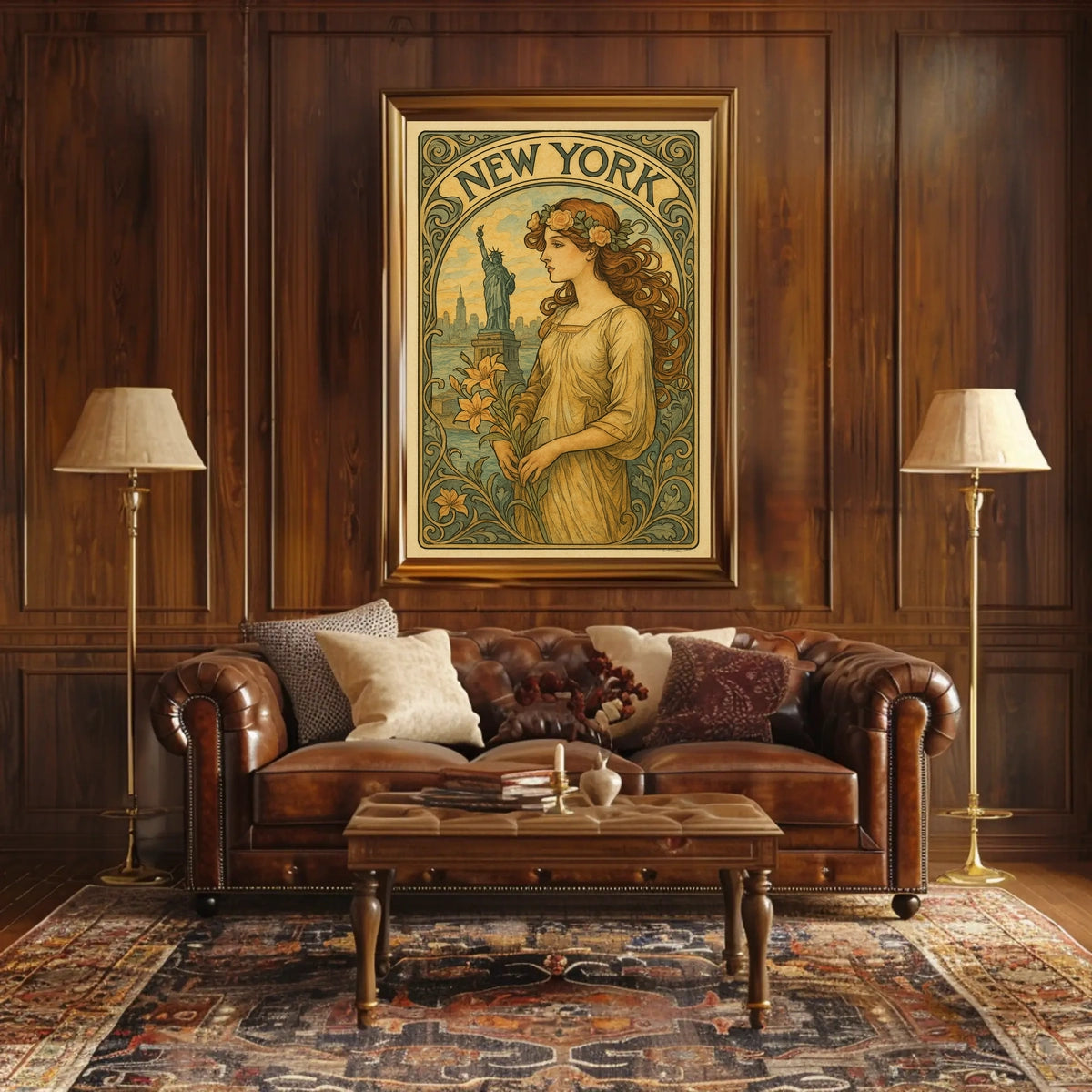 New York Art Nouveau Poster