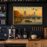 Boston Scenic Charm Travel Poster Wall Art