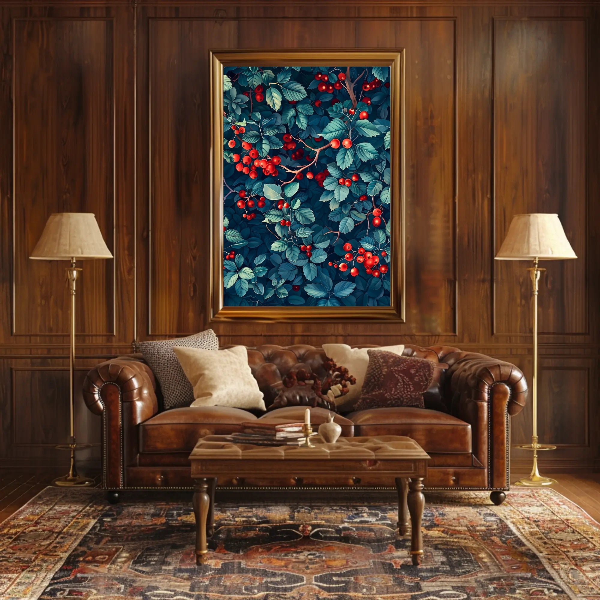 Vibrant Foliage and Berries Wall Art