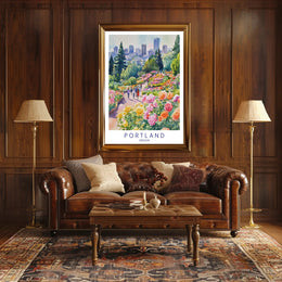 Portland in Bloom Poster PosterGoat