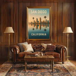 San Diego Skyline Poster