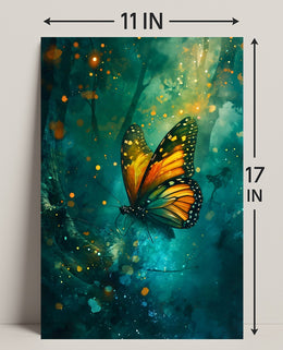 Enchanting Butterfly Scene in Fantasy or Mythology Poster