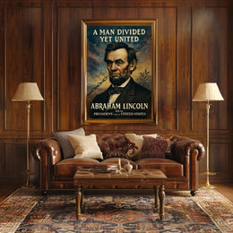 Abraham Lincoln A Man Divided Yet United Poster
