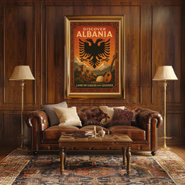 Explore Albania's Beauty in Patriotic Travel Poster
