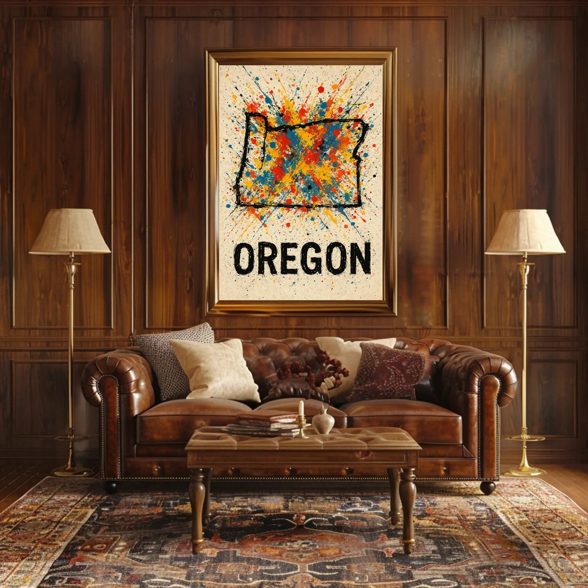 Oregon Art Splash Poster