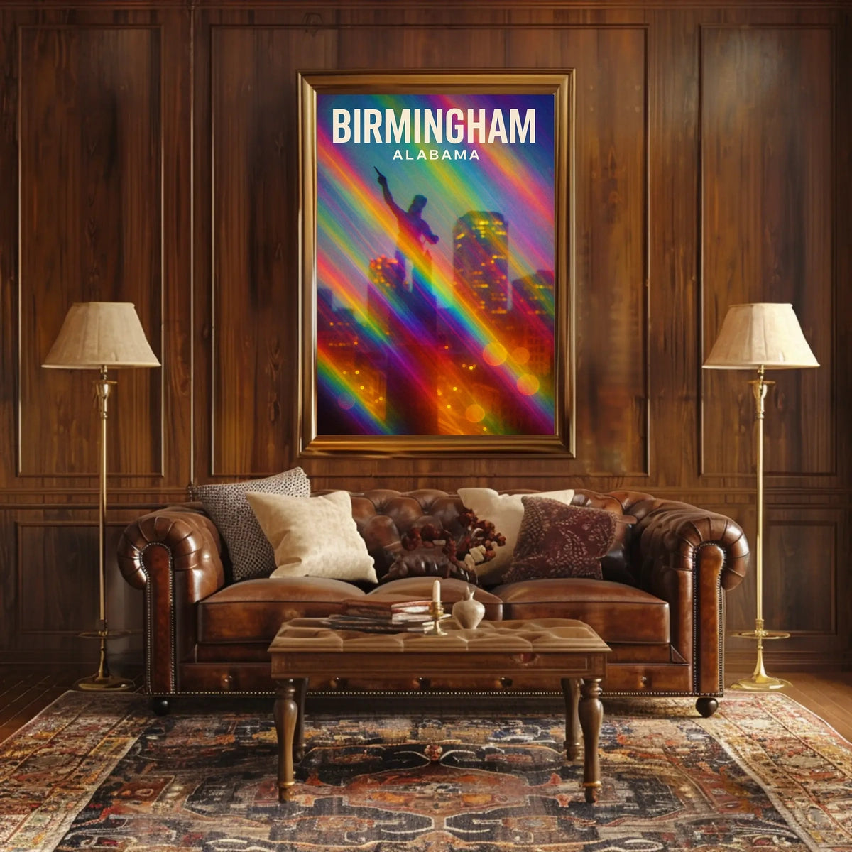 Birmingham, Alabama Vibrant Cityscape Poster