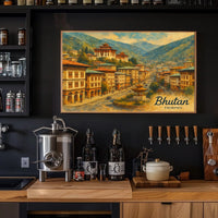 Bhutan Thimphu Wanderlust Travel Photography Poster