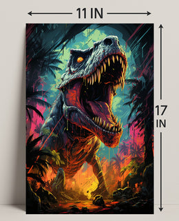 Roaring Prehistoric Majesty Poster PosterGoat