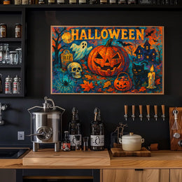 Gothic Halloween Night Urban Nocturnal Cityscape Photography Realism MuseumQuality ArchivalInks Collector Poster