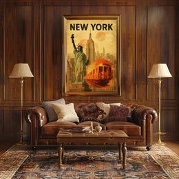 New York City Iconic Landmarks Poster