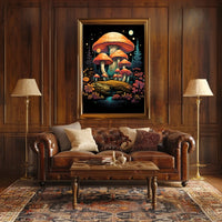 Enchanted Forest Mushroom Art Poster - Pop Culture Poster