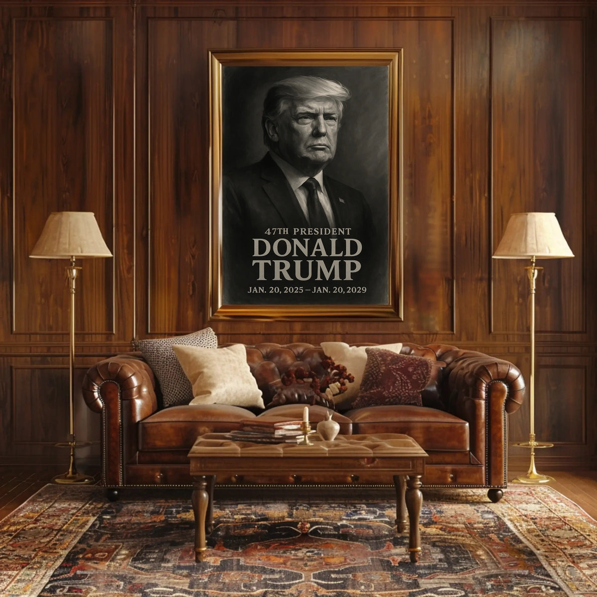 Donald Trump 47Th President Iconic Scenic Portrait Art Patriotic Decor Lovers Wanderlust Spirit Poster
