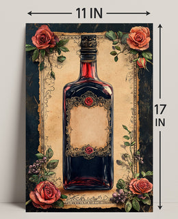 Vintage Elegance Rose-Embellished Poster