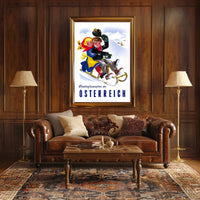 Winter Joys in Austria Vintage Travel Poster PosterGoat