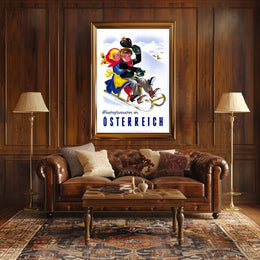 Winter Joys in Austria Vintage Travel Poster PosterGoat
