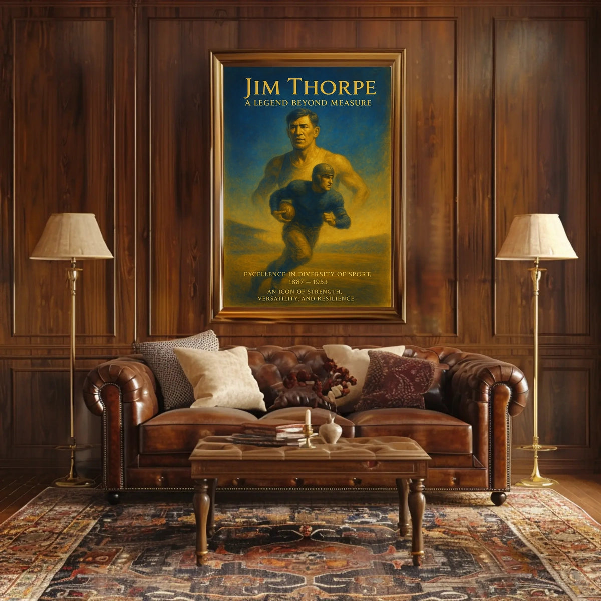 Jim Thorpe Iconic Sports Legend Poster