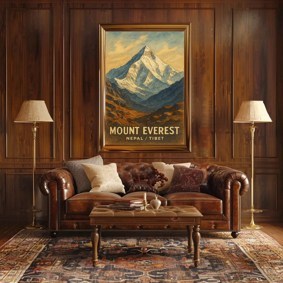 Mount Everest Vintage Travel Nostalgic Poster