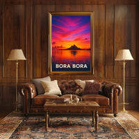 Bora Bora Sunset Poster