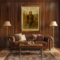 Saint Isidore Iconography: Serene Heritage Art Poster