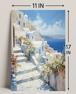 Serene Mediterranean Pathway Poster
