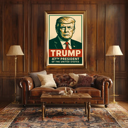 Trump 47th President Patriotic Pop Art Poster