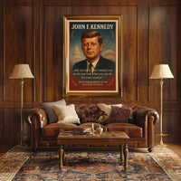 John F. Kennedy Inspirational Quote Historical or Presidential Poster