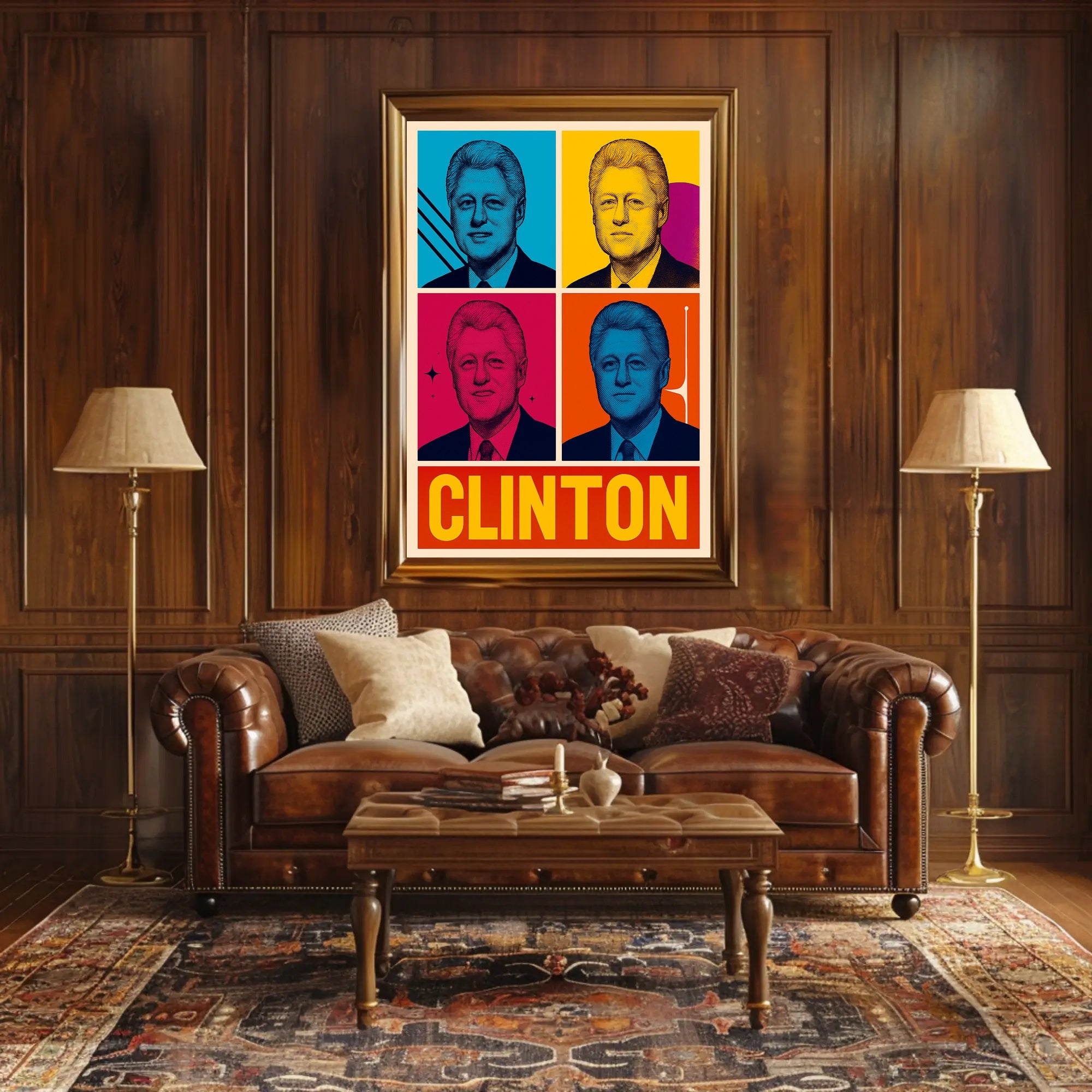 Clinton Pop Art Tribute Wall Art Print PosterGoat