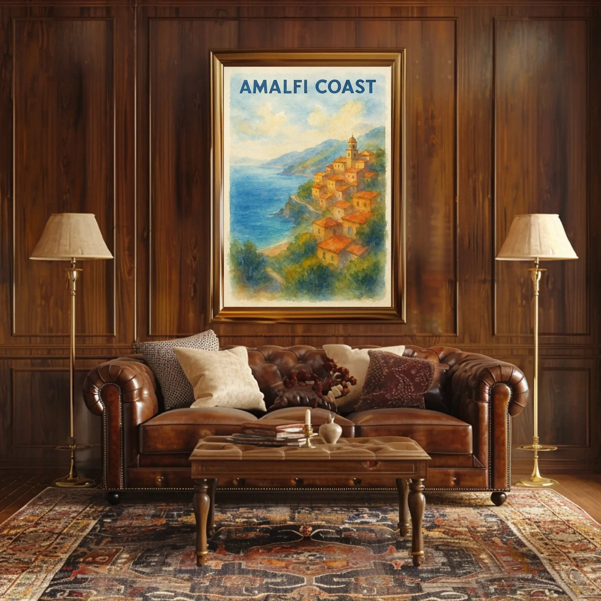 Amalfi Coast Poster Wall Art Museum Quality Print Giclee