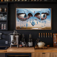 Surreal Blue Eyes Poster in Abstract or Artistic Poster