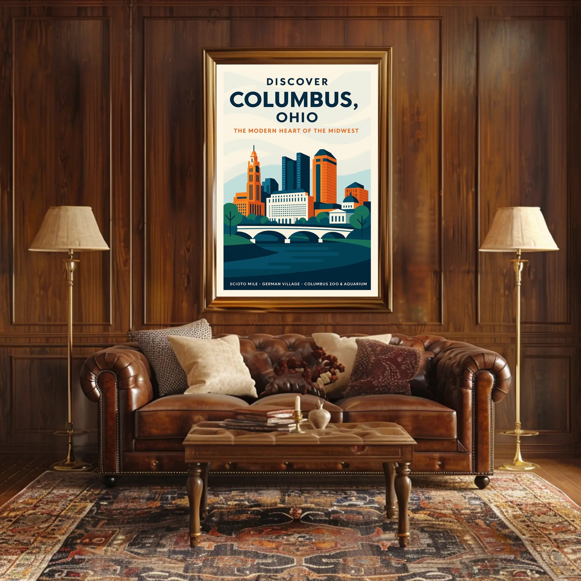 Discover Columbus, Ohio Poster PosterGoat