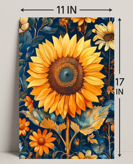 Sunflower Splendor: Bold and Lively Artistic Poster