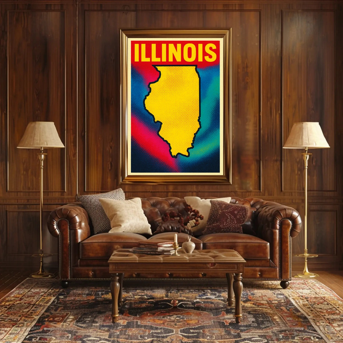 Vibrant Illinois Poster