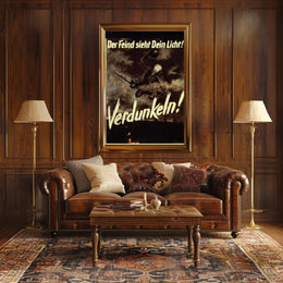 Der Feind Sieht Dein Licht Poster Art Print for Home Decor and Wall Art PosterGoat