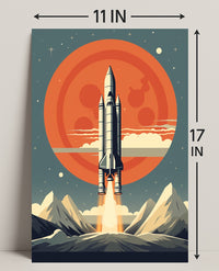Rocket Launch Into The Cosmos Poster