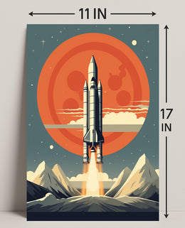 Rocket Launch Into The Cosmos Poster