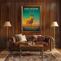 Saiga Antelope A Living Relic Poster